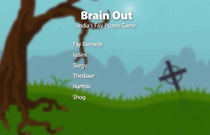Brain Out: Tricky Puzzles India language selection screen showing various Indian language options